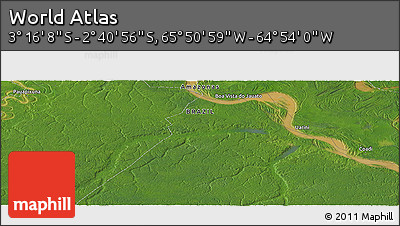 Satellite Panoramic Map of the Area around 2° 58' 32" S, 65° 22' 30" W