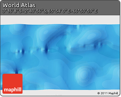 Political 3D Map of the Area around 2° 58' 32" S, 66° 22' 30" E