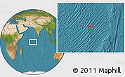 Satellite Location Map of the area around 2° 58' 32" S, 68° 55' 30" E