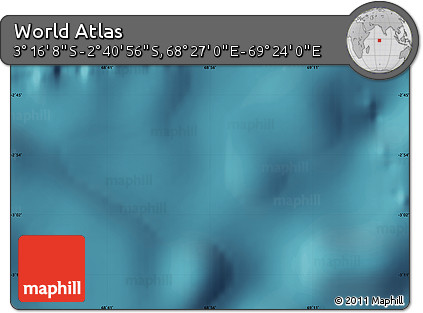 Satellite Map of the Area around 2° 58' 32" S, 68° 55' 30" E