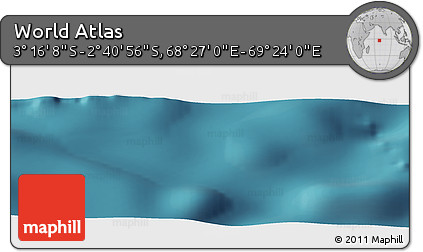Satellite Panoramic Map of the Area around 2° 58' 32" S, 68° 55' 30" E