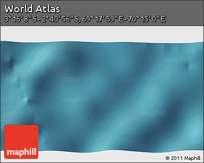 Satellite 3D Map of the Area around 2° 58' 32" S, 69° 46' 30" E