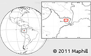 Blank Location Map of the area around 2° 58' 32" S, 71° 19' 29" W