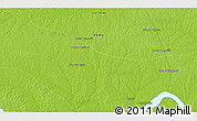 Physical 3D Map of the area around 2° 58' 32" S, 72° 10' 30" W