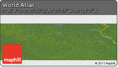 Satellite Panoramic Map of the Area around 2° 58' 32" S, 73° 52' 30" W