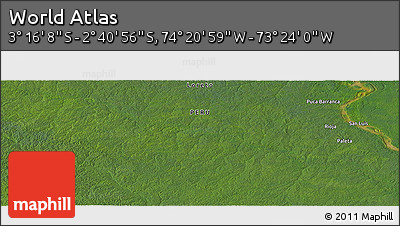 Satellite Panoramic Map of the Area around 2° 58' 32" S, 73° 52' 30" W