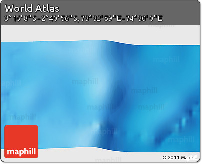 Physical 3D Map of the Area around 2° 58' 32" S, 74° 1' 30" E