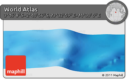 Physical Panoramic Map of the Area around 2° 58' 32" S, 74° 1' 30" E