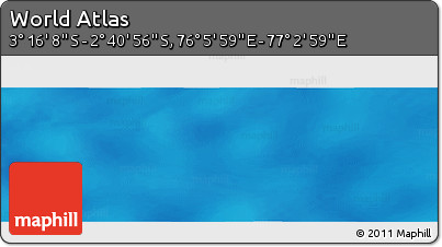 Physical Panoramic Map of the Area around 2° 58' 32" S, 76° 34' 29" E