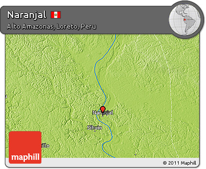 Physical 3D Map of Naranjal