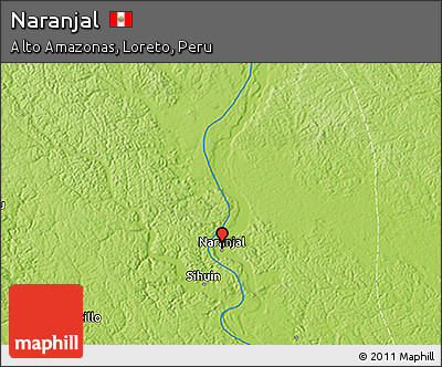 Physical 3D Map of Naranjal