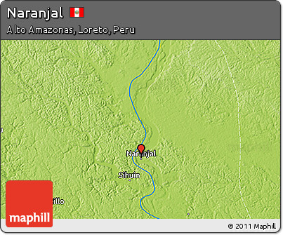Physical 3D Map of Naranjal