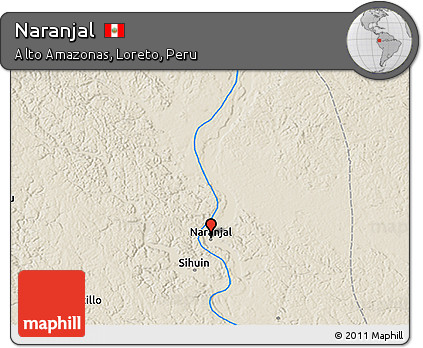 Shaded Relief 3D Map of Naranjal