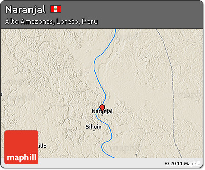 Shaded Relief 3D Map of Naranjal