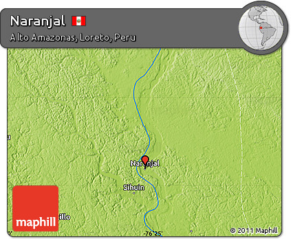 Physical Map of Naranjal