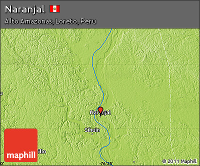 Physical Map of Naranjal