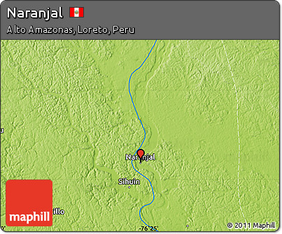 Physical Map of Naranjal