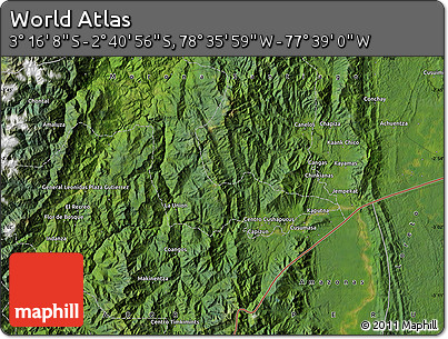 Satellite Map of the Area around 2° 58' 32" S, 78° 7' 30" W