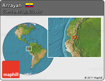 Satellite Location Map of Arrayán
