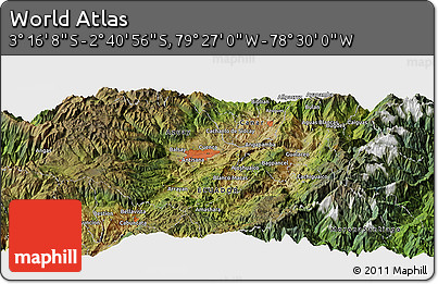 Satellite Panoramic Map of the Area around 2° 58' 32" S, 78° 58' 29" W