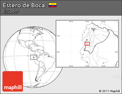 Blank Location Map of Estero De Boca