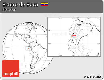 Blank Location Map of Estero De Boca