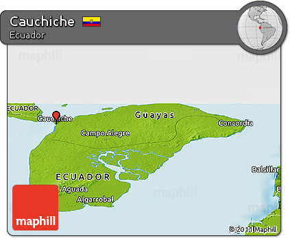 Physical Panoramic Map of Cauchiche