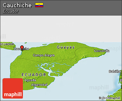 Physical Panoramic Map of Cauchiche