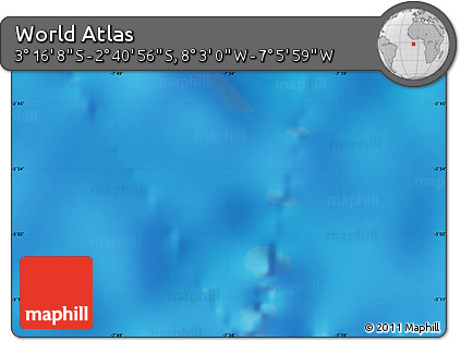 Physical Map of the Area around 2° 58' 32" S, 7° 34' 30" W