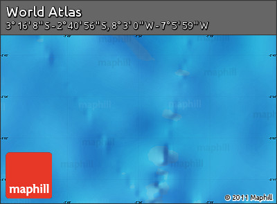 Physical Map of the Area around 2° 58' 32" S, 7° 34' 30" W