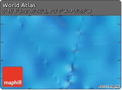 Physical Map of the Area around 2° 58' 32" S, 7° 34' 30" W