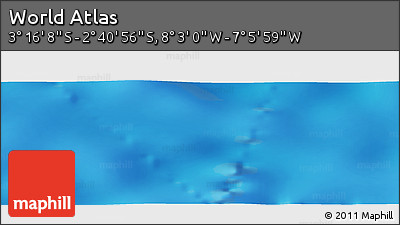 Physical Panoramic Map of the Area around 2° 58' 32" S, 7° 34' 30" W