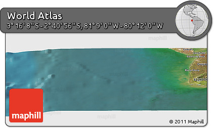 Satellite Panoramic Map of the Area around 2° 58' 32" S, 80° 40' 30" W