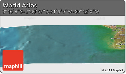 Satellite Panoramic Map of the Area around 2° 58' 32" S, 80° 40' 30" W