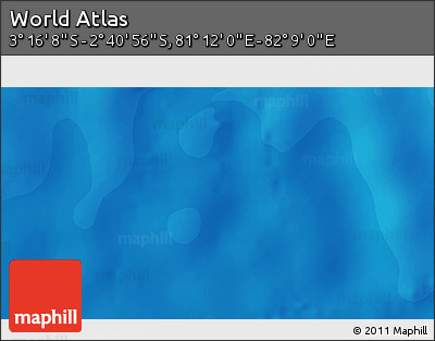 Political 3D Map of the Area around 2° 58' 32" S, 81° 40' 30" E
