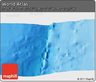 Political 3D Map of the Area around 2° 58' 32" S, 81° 31' 30" W