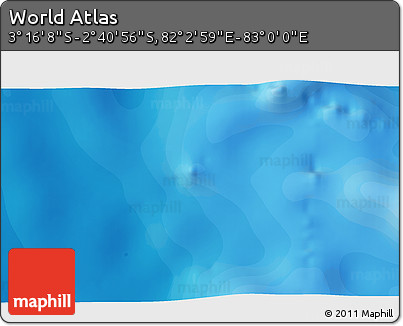 Political 3D Map of the Area around 2° 58' 32" S, 82° 31' 30" E