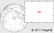 Blank Location Map of the area around 2° 58' 32" S, 83° 22' 30" E