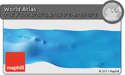 Physical Panoramic Map of the Area around 2° 58' 32" S, 83° 22' 30" E