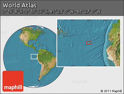 Satellite Location Map of the Area around 2° 58' 32" S, 84° 55' 30" W