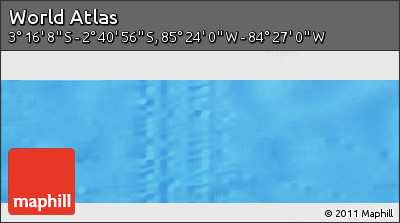 Physical Panoramic Map of the Area around 2° 58' 32" S, 84° 55' 30" W