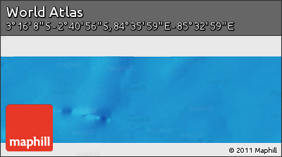 Shaded Relief Panoramic Map of the Area around 2° 58' 32" S, 85° 4' 29" E