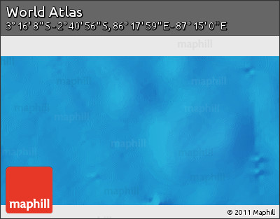 Shaded Relief 3D Map of the Area around 2° 58' 32" S, 86° 46' 30" E