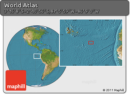Satellite Location Map of the Area around 2° 58' 32" S, 86° 37' 30" W