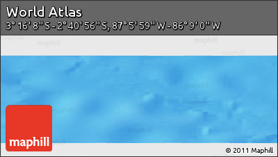 Physical Panoramic Map of the Area around 2° 58' 32" S, 86° 37' 30" W