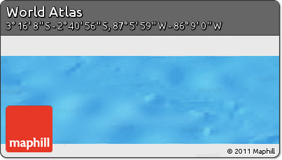 Physical Panoramic Map of the Area around 2° 58' 32" S, 86° 37' 30" W