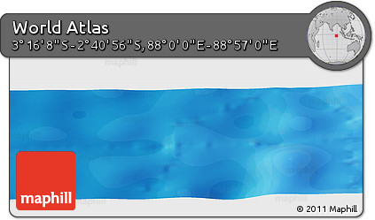 Political Panoramic Map of the Area around 2° 58' 32" S, 88° 28' 29" E