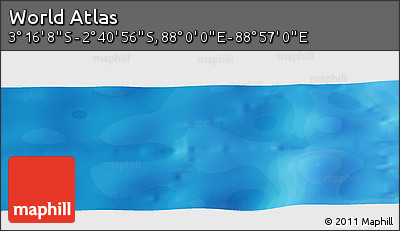 Political Panoramic Map of the Area around 2° 58' 32" S, 88° 28' 29" E