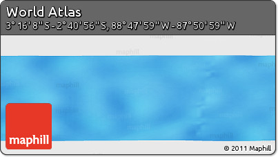 Physical Panoramic Map of the Area around 2° 58' 32" S, 88° 19' 29" W