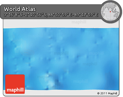 Shaded Relief 3D Map of the Area around 2° 58' 32" S, 89° 19' 29" E